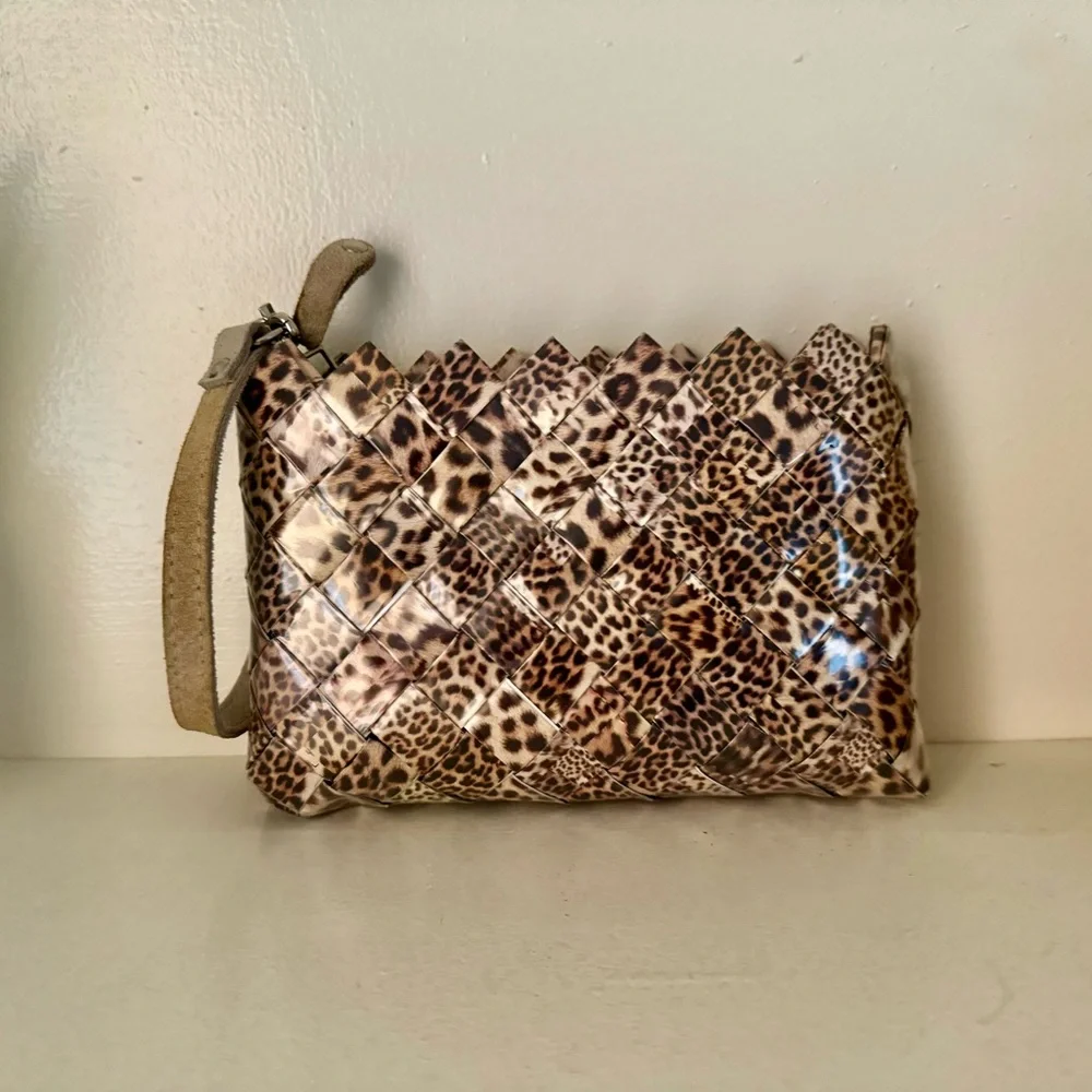 Nahui Ollin Leopard Print Wristlet - Picture 1 of 6